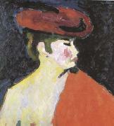 Alexei Jawlensky The Red Shawl (mk09) painting